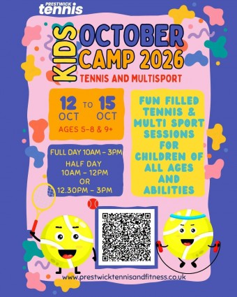 Prestwick Tennis & Fitness Kids October Camp 2026